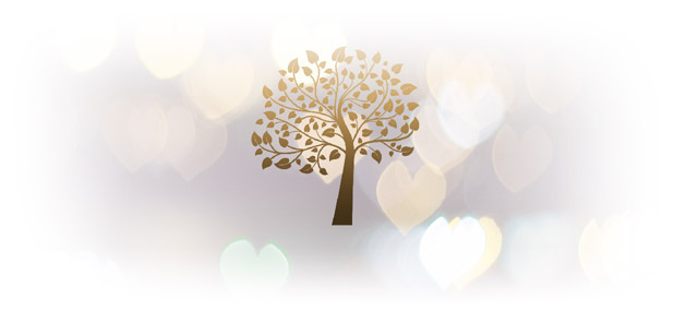 一棵愛心樹的插畫圖片